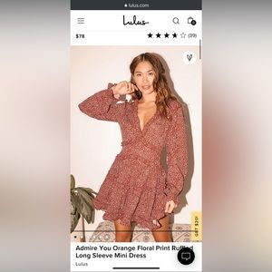 Lulu’s Adore You Oranges Floral Dress